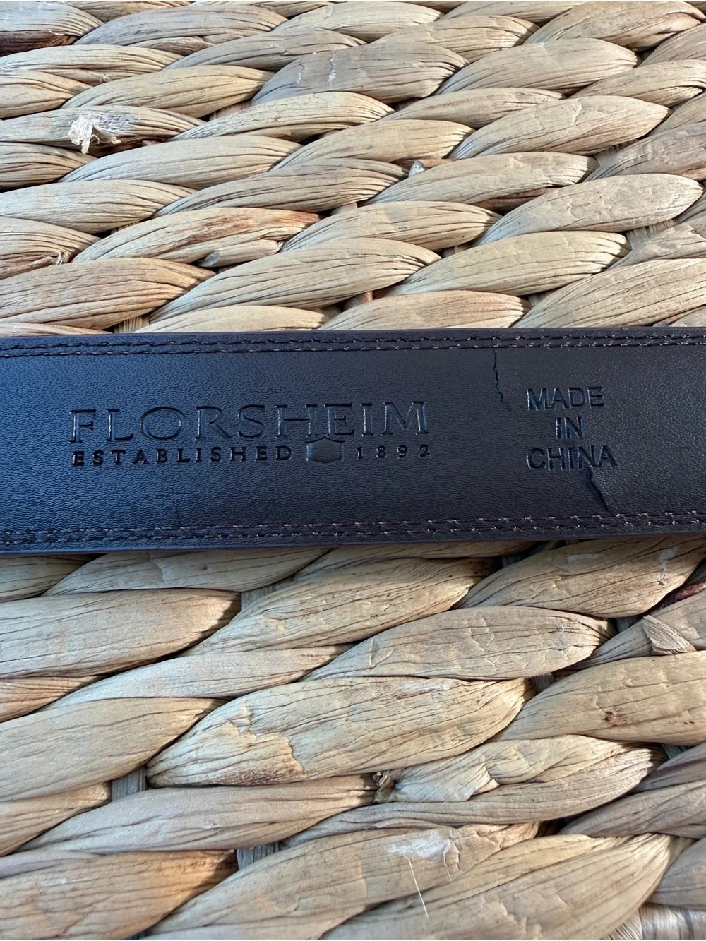 Florsheim Men's Brown Pebbled Genuine Leather Dress Belt Size 40 Style 5-1136